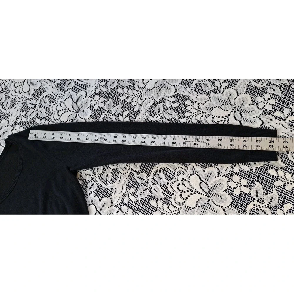 Old Navy Sweater Dress M Black Scoop Neck Ribbed‎ Waist Long Sleeve Cotton Blend